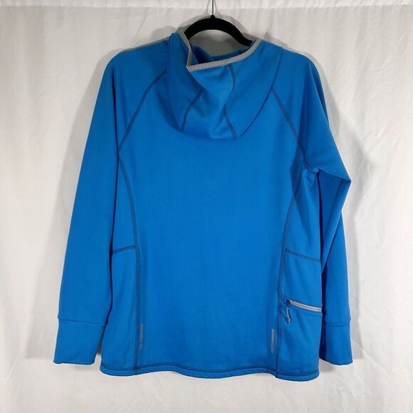 LL Bean Hoodie Women's Medium Blue 1/4 Zip Athletic Zip Pocket Athletic - Picture 8 of 11
